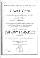 Osvědčení o zápisu do seznamu daňových poradců